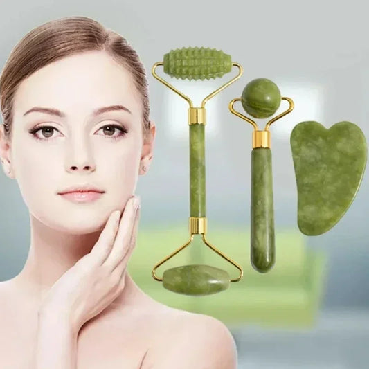 Jade Gua Sha Facial Sculpting Set