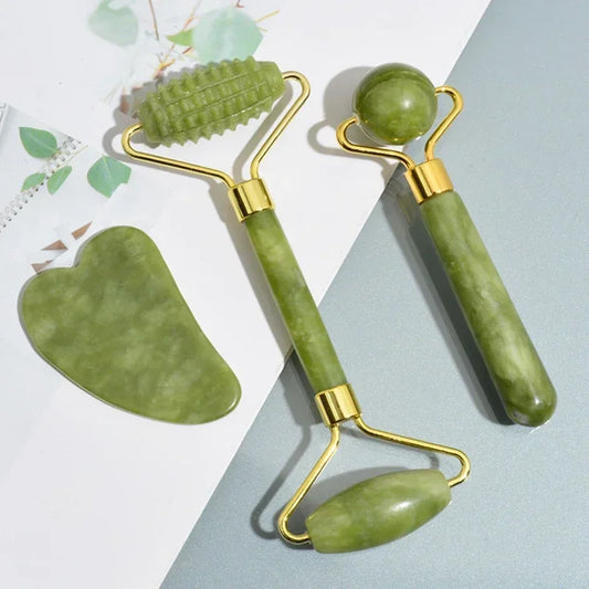 Jade Gua Sha Facial Sculpting Set